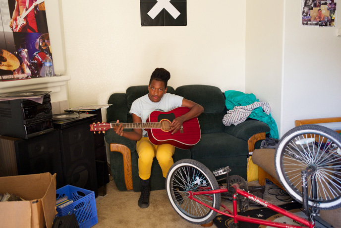 Shamir at home in North Las Vegas on Thursday, April 23, 2015.