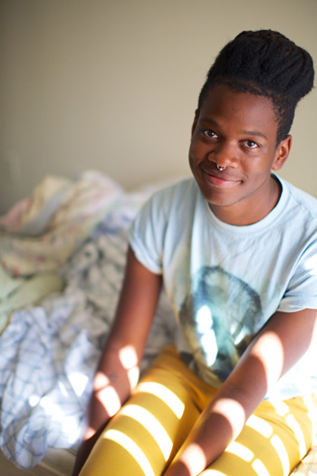 Shamir at home in North Las Vegas on Thursday, April 23, 2015.